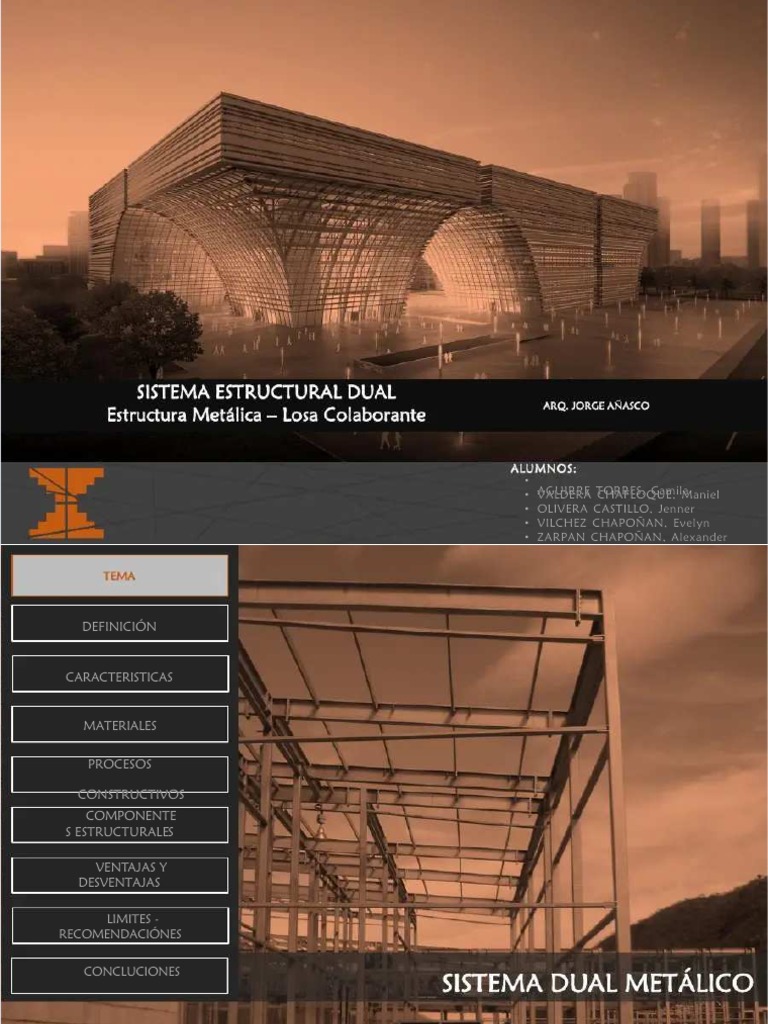 PDF Sistema Estructural Dual Estructura Metalica Losa Colaborante DL ...