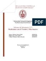 Informe 3 - Micrómetro y Vernier Como Instrumentos de Medida