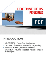 Doctrine of Lis Pendens