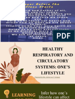 Health Respiratory and Circulatory Systems - One's Lifestyle PDF