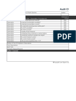 Audit Checklist: Audit Technique Auditable Item, Observation, Procedure Etc. Individual Auditor Rating (Circle Rating)