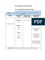 Matriz de Primeras Interpretaciones Terminado