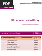 IU1. Introduction To Liferay: Module: Liferay Portal 6.2 Qualification