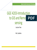 GGE 4203-Introduction To GIS and Remote Sensing: Lecture Two