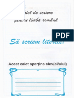 Sa Scriem Literele - Caiet de Scriere Pentru Limba Romana PDF