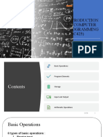 To Computer Programming (CSC425) : Chapter 2: Component of Programming Language