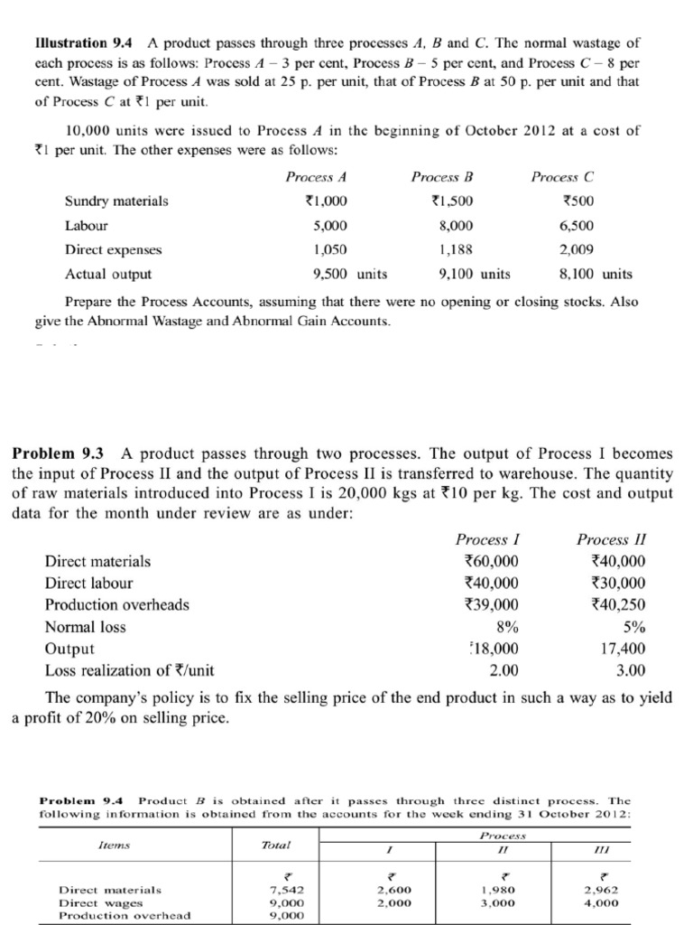 Process Costing Practice Questions | PDF
