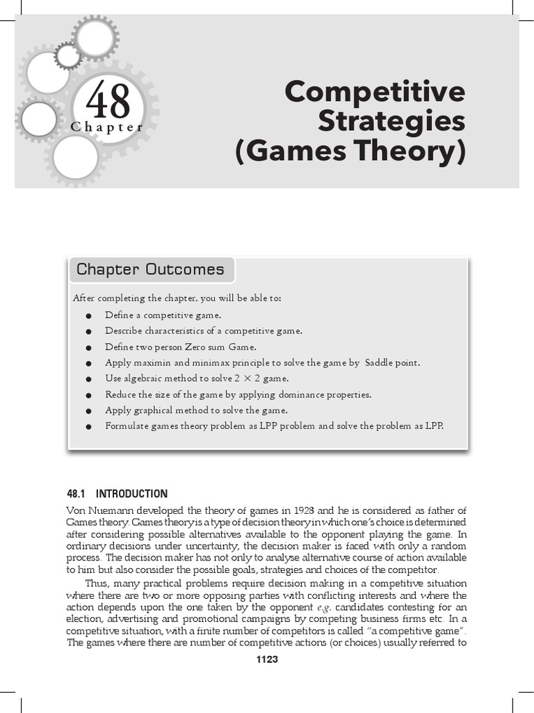 CHP - 48 - Competitive Strategies (Games Theory) | PDF | Economics 