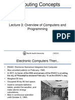 Computing Concepts: Lecture 3: Overview of Computers and Programming