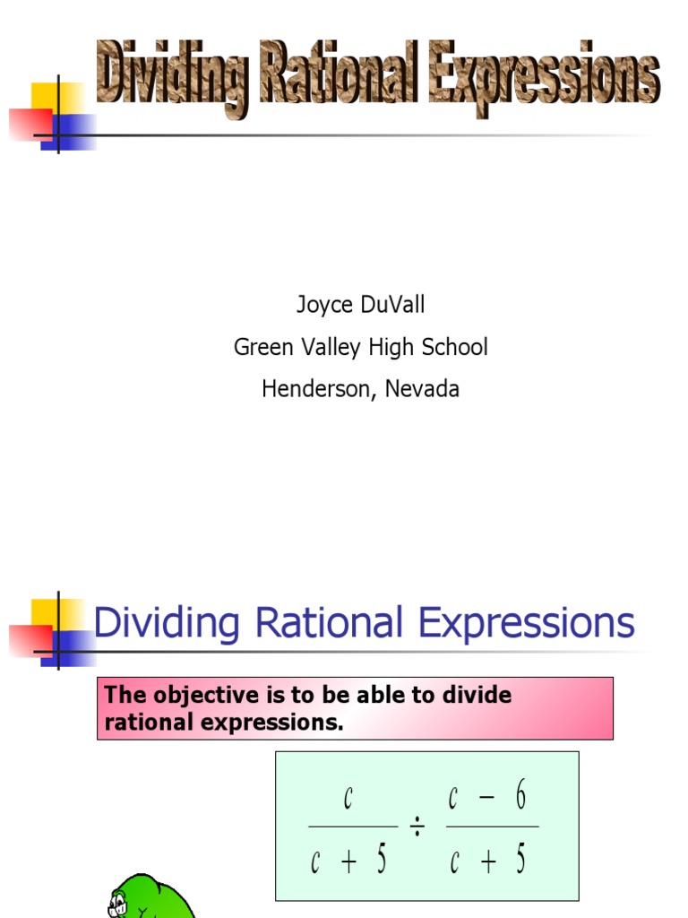 Dividing Rational Expressions Guide | PDF