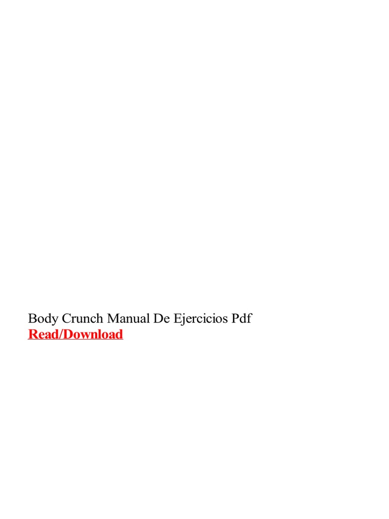 Guía de Ejercicios Body Crunch PDF | PDF | Salud y bienestar | Medicina