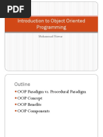 Introduction To Object Oriented Programming: Muhammad Niswar