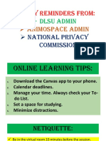 Safety Reminders From:: Dlsu Admin
