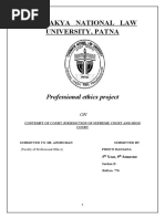 Chanakya National Law University, Patna: Professional Ethics Project