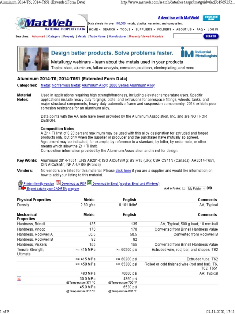 Matweb Technical Data Sheets By Manufacturer – DHKCZ