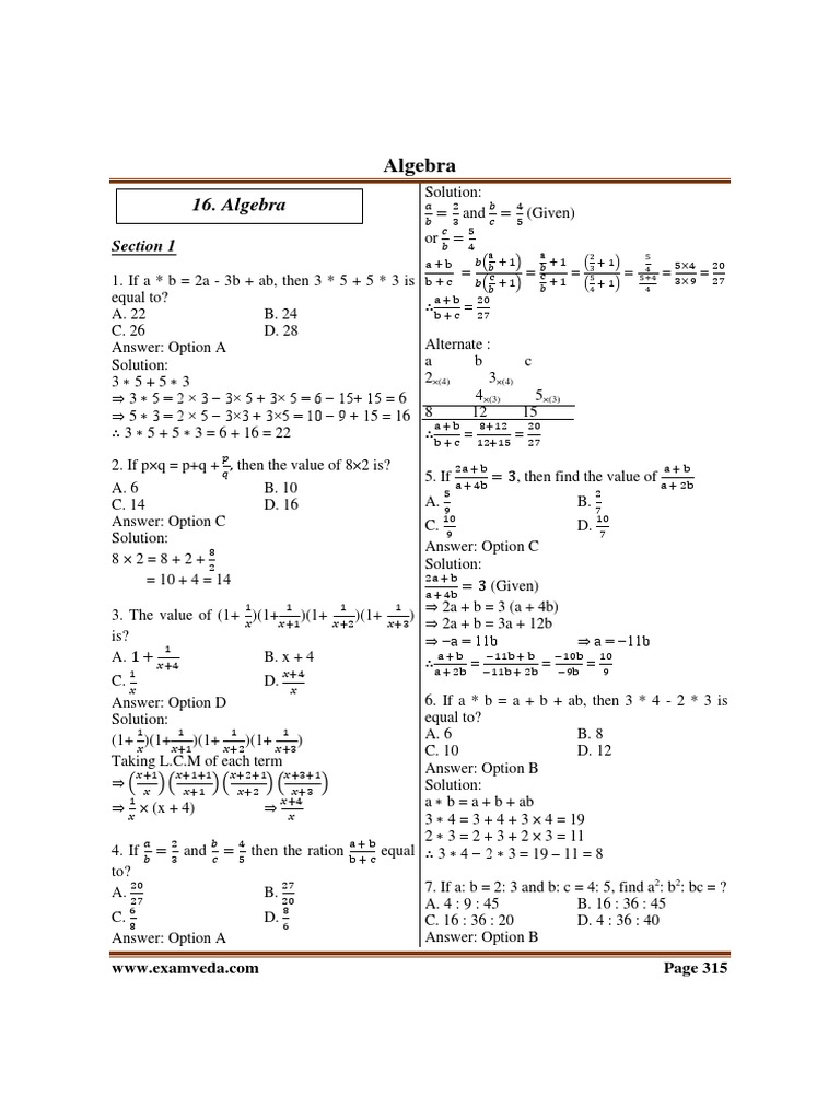 Algebra Problems and Solutions | PDF | Square Root | Complex Analysis