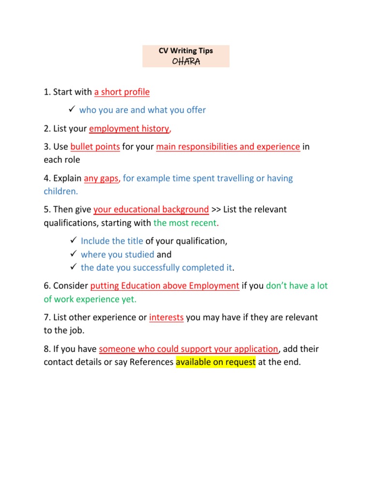 2.learn From The Sample - BC (CV Writing OHARA) | PDF | Digital ...