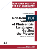 Rudolf Muhr (Ed.) - Non-Dominant Varieties of Pluricentric Languages. Getting The Picture - in Memory of Michael Clyne PDF