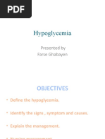 Hypoglycemia: Presented by Farse Ghabayen