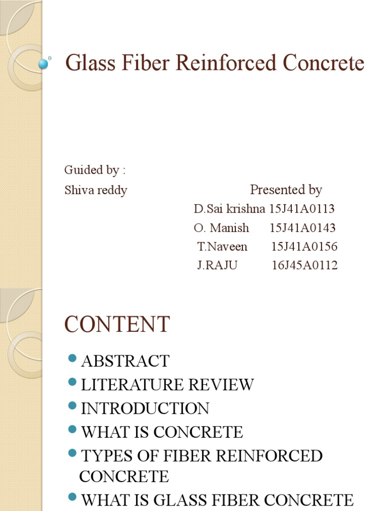 Glass Fiber Reinforced Concrete | PDF | Reinforced Concrete | Concrete