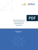 Guía de Apoyo para Reiniciar Proyectos Paralizados Por Cuarentena