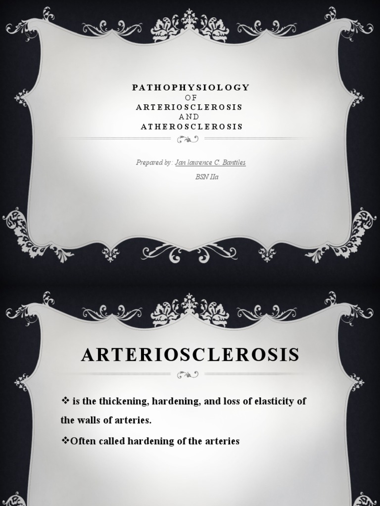 Arteriosclerosis and Atherosclerosis Overview | PDF | Atherosclerosis ...