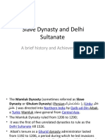Slave Dynasty and Delhi Sultanate: A Brief History and Achievements
