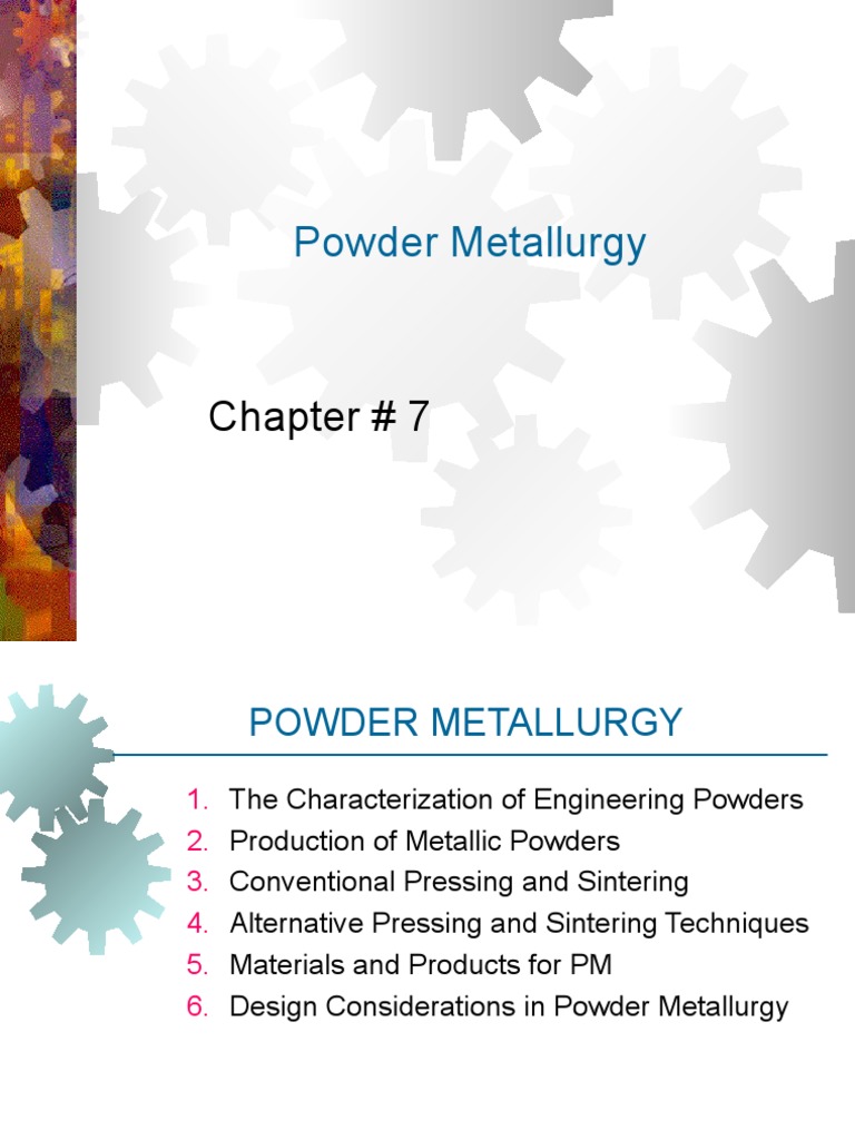 Overview of Powder Metallurgy Processes | PDF | Sintering | Porosity