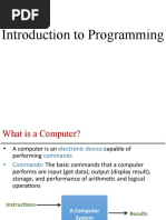 Introduction To Programming