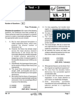VA-31 Revision Test 2 With Solutions PDF