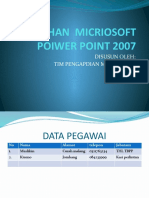 Pelatihan Micriosoft Poiwer Point 2007