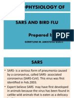 Pathophysiology Of: Sars and Bird Flu Prepared by