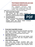 1.5 Faktor Penyebab Keberhasilan Dan Kegagalan Wirausaha