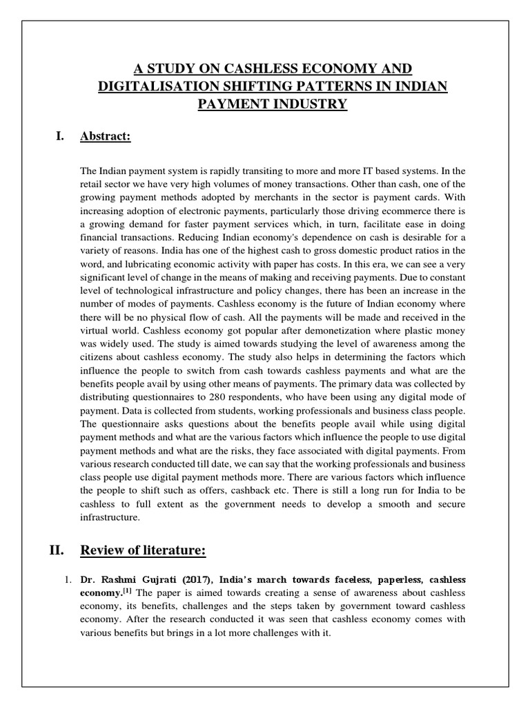 Cashless Economy Trends in India | PDF | Cash | Money