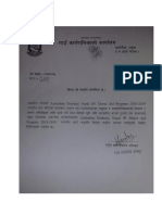 Recommendation letter from Uttargaya Rural Municipality