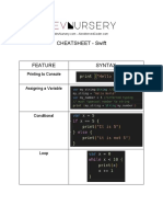 DevNursery Cheatsheet - Swift