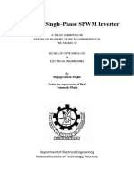 Analysis of Single-Phase SPWM Inverter: A Thesis Submitted in Partial Fulfillment of The Requirements For The Degree of