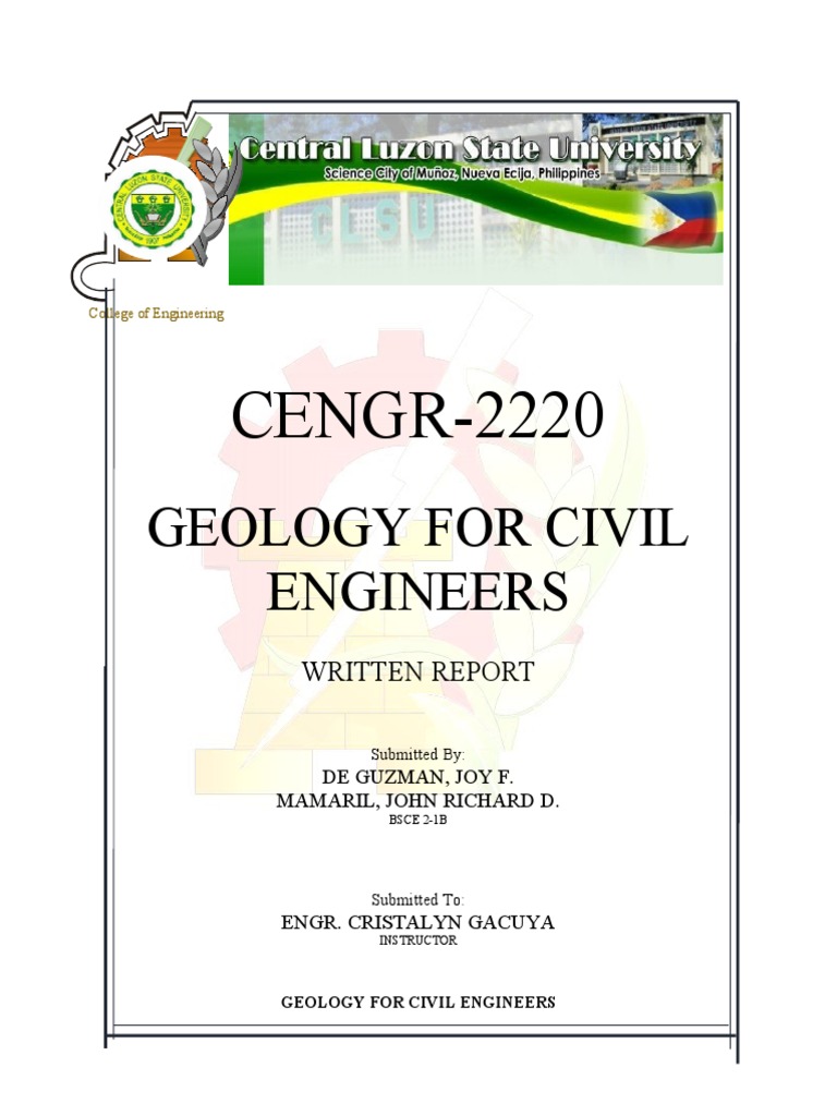 Geology for Civil Engineers Report | PDF | Geology | Rock (Geology)