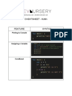 Devnursery Cheatsheet - Kotlin