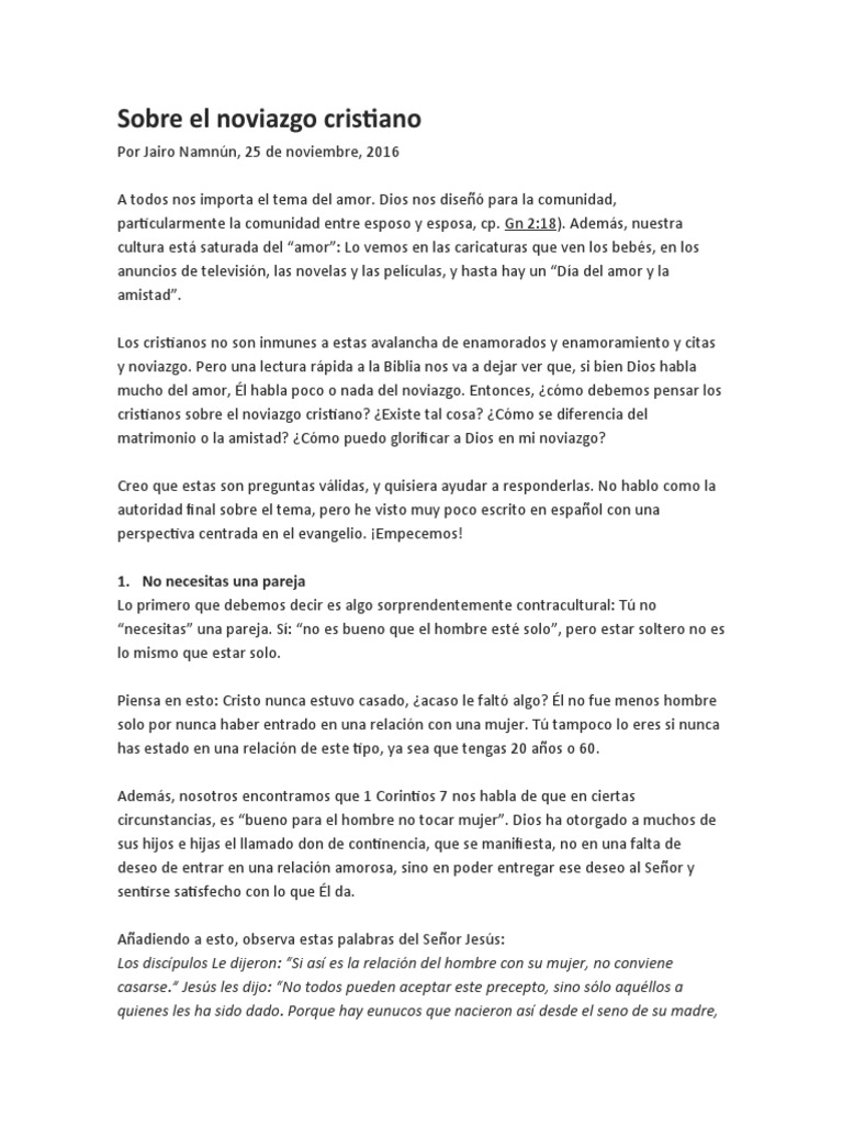 Sobre El Noviazgo Cristiano | PDF | Pecado | Cristo (título), image size:768x1024