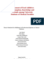 Assessment of Food Additives Consumption, Knowledge and Attitude Among University Students of Medical Faculties