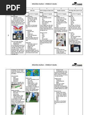 Attention Autism activities Children's Books