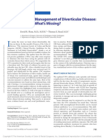 Evidence-Based Management of Diverticular Disease: What's New and What's Missing?