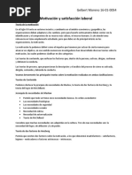 Motivación y Satisfacción Laboral Informe
