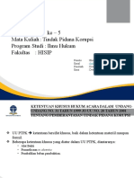 Inisiasi Tuton Ke - 5 Mata Kuliah: Tindak Pidana Korupsi Program Studi: Ilmu Hukum Fakultas: HISIP