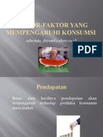 Faktor-Faktor Yang Mempengaruhi Konsumsi