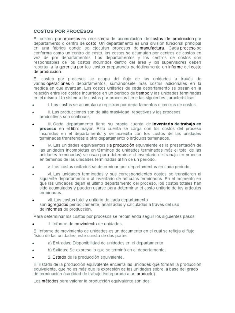 PRODUCCION EQUIVALENTE Caso Práctico | PDF | Inventario | Business