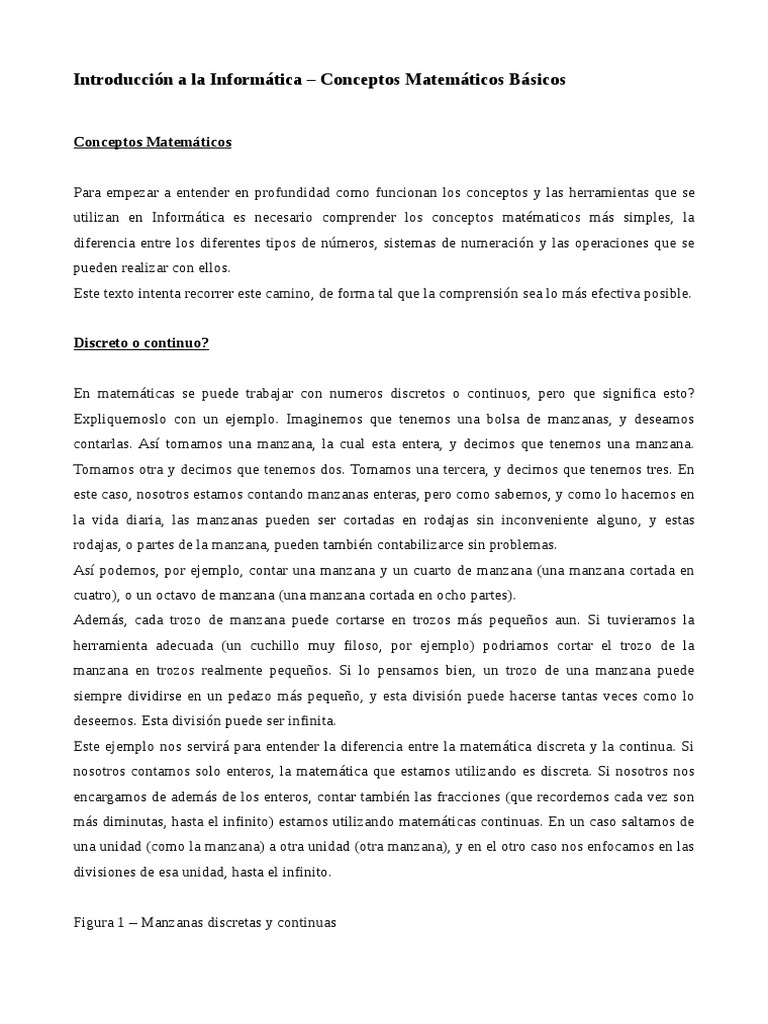 Conceptos Matematicos Basicos | PDF | Números | Multiplicación