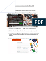 Instructivo para Crear Cuenta de Office 365 PDF