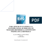 Para Aplicar en Guatemala La Economía Social de Mercado ¿Es Necesario Reformar La Constitución Política de La República?